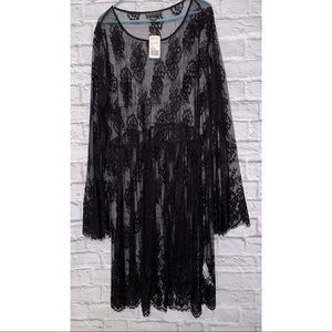 Lace See Through Long Sleeved Dress 🌟